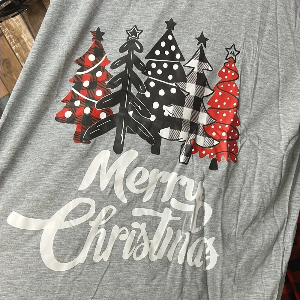 Gray Christmas Tree Pajama Set - XL - Picture 8 of 13